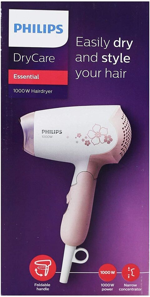 Buy Philips Hair Dryer Hp8108 (1000W) With Foldable Handle in UAE