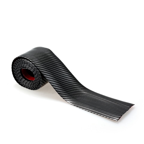 Generic-Universal Car Sticker 4D Carbon Fiber Rubber DIY Door Sill Protector Edge Guard 2m 7cm