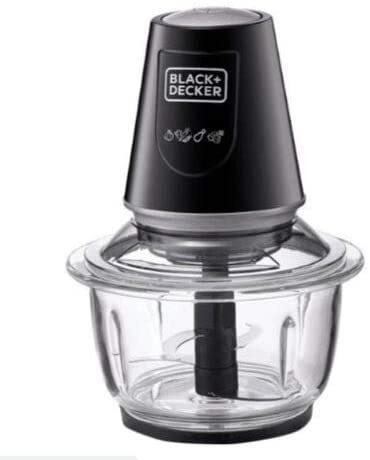 Black+Decker 400W Multi-Function Vertical Glass Chopper Mincer, GC400-B5 in  Saudi - Shopkees KSA