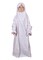 City Rose Muslim Islamic Pray Set Girl&#39;s khimar 1 Pieces Soft Prayer Dress Hijab Abaya Suit White Floral (White Floral (Purple) , 7-8 Years)