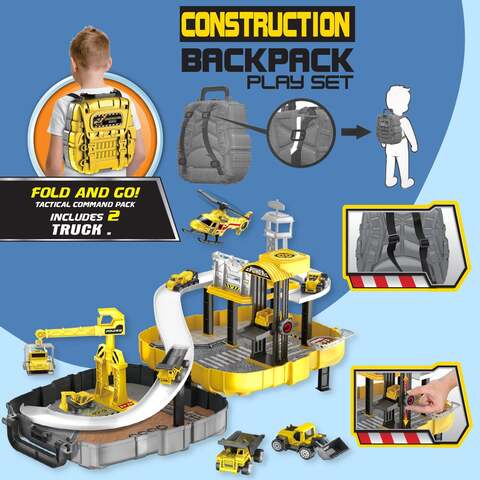 Construction best sale backpack toy