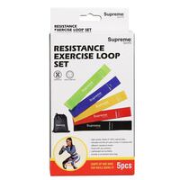 Supreme Sports Resistance Exercise Loop Set Multicolour 5 PCS