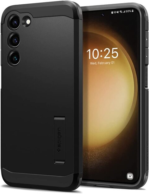 Spigen Tough Armor designed for Samsung Galaxy S23 case cover (2023) with Extreme Impact Foam - Black