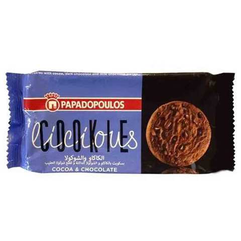 Papadopoulos Cookie Cocoa And Chocolate 180 Gram