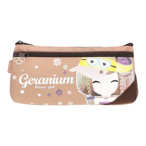 Geranium Flower Girl Pencil Pouch