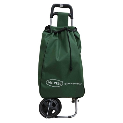 Feelings Shopping Trolley Bag With Wheels Green