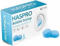 HASPRO [6-Pair Pack] Soft Silicone Earplugs for Sleeping, Swimming &amp; Bathing, Anti-Snoring, Noise Cancelling Reusable Earplugs. Adults &amp; Children (Blue)