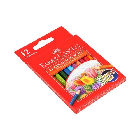 Faber Castell 12 Colour Pencils Short