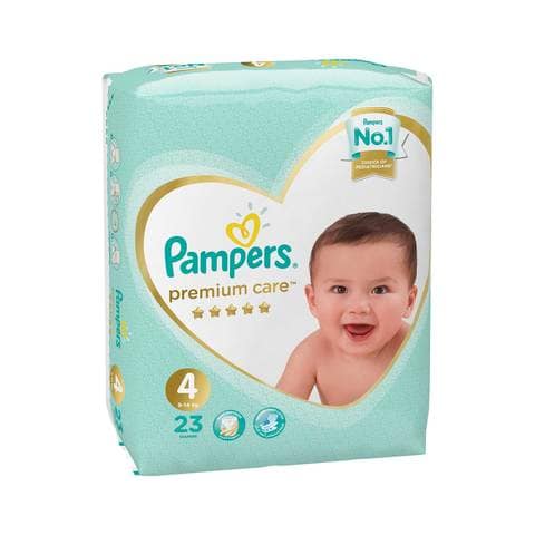 Pampers premium care diapers size 4 maxi carry pack x 23 diapers