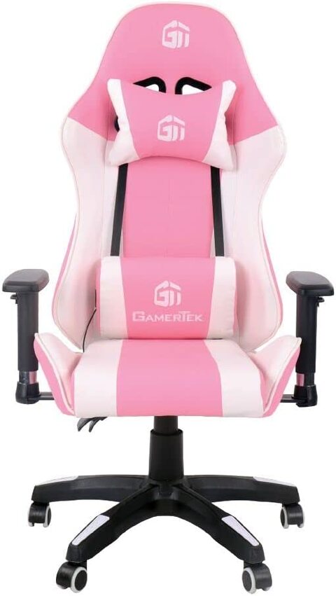 Pink white 2024 gaming chair