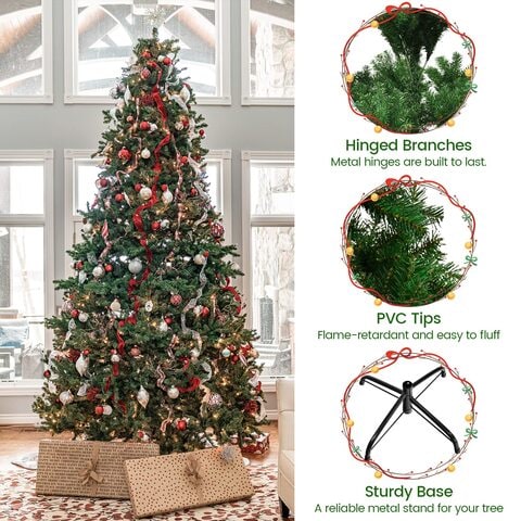 Aiwanto 180cm 700 Tips Christmas Tree Xmas Tree Artificial Tree for Christmas Decoration Festival Home Office Decorations