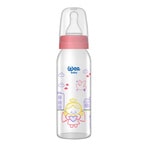 Buy Wee Baby Classic Glass Feeding Bottle, 876 Pink, 250ml in Saudi Arabia