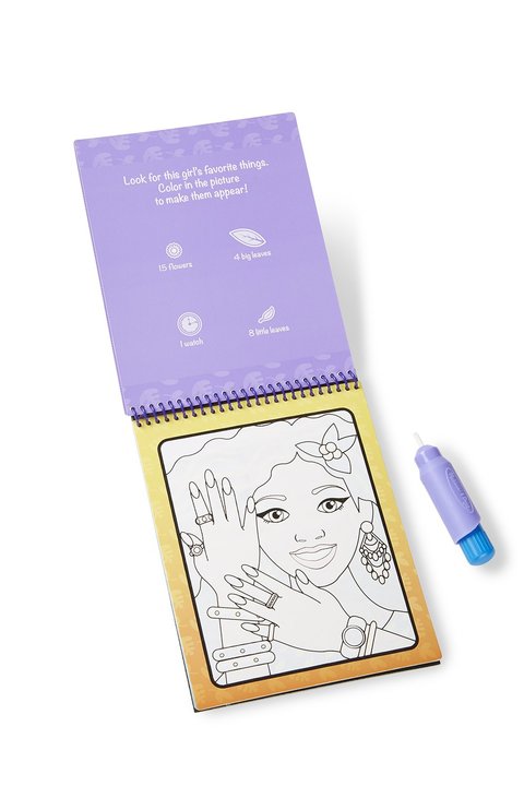 Melissa &amp; Doug On the Go Water Wow Makeup And Manicures Reusable Water-Reveal Activity Pad