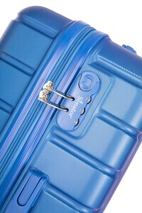 Senator Hard Case Cabin Suitcase Luggage Trolley For Unisex ABS Lightweight Travel Bag with 4 Spinner Wheels KH1095 Pearl Blue