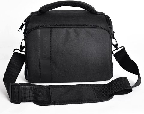 Over the shoulder outlet camera bag