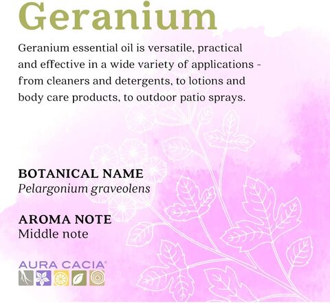 Buy Aura Cacia Essential Oil Comforting Geranium 0.5 Fl Oz Online - Shop  Beauty & Personal Care on Carrefour UAE