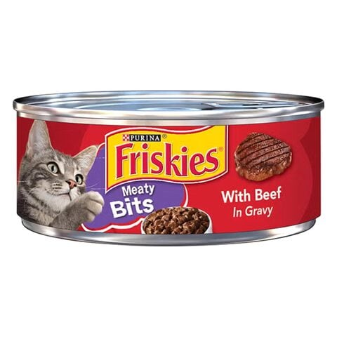 Buy Purina Friskies Meaty Bits With Beef In Gravy Cat Food 156g