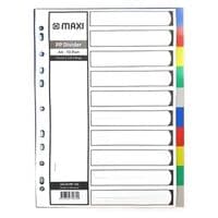 Maxi 10 Part Coloured PP Divider White