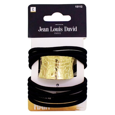 Jean Louis David Fancy Elastic Hair Band With Clip 15112 Multicolour Pack of 10