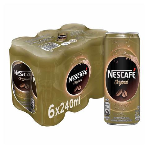 Nescafe Ready To Drink Original Chilled Coffee Can 240ml x6