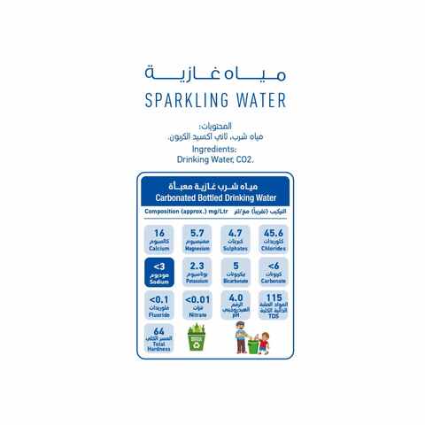 Oasis Blu Sparkling Water 1L Pack of 6