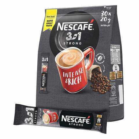 Nescafe 3-In-1 Intense Instant Coffee 20g x30 price in Kuwait, Carrefour  Kuwait