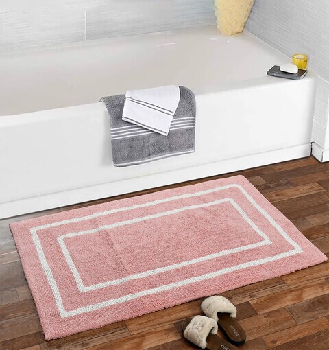 Home Style Shemtron Cotton Bath Mat Pink 70X120 cm