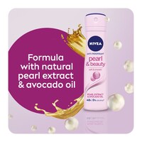 NIVEA Antiperspirant Spray for Women 48h Protection Pearl &amp; Beauty 150ml Pack of 2