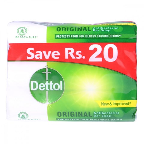 Dettol Original Antibacterial Bar Soap 85 gr (Pack of 3)