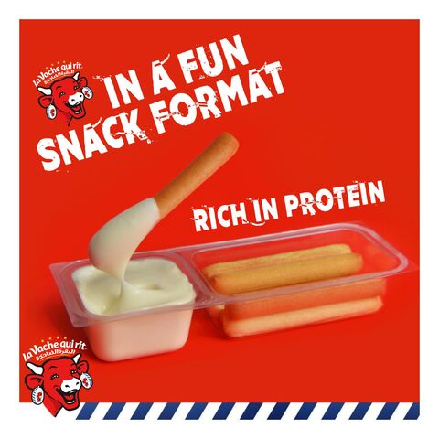 La Vache Qui Rit Dip &amp; Crunch Cheese And Breadstick Snack 8 Pieces 280g