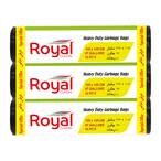 اشتري Royal Classic 67 Gallon Heavy Duty Roll Black Garbage Bags 10 Garbage Bags 3PCS في الامارات