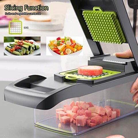 Kitchen Vegetable Slicer, Vegetable Chopper 14 in 1, Fruit, Vegetable Tools  Manual Multifunctional Food Chopper Container For Different Kind of