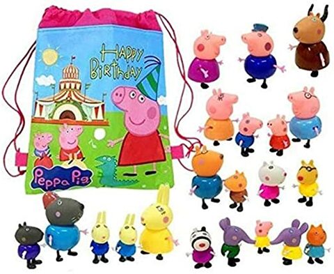 Buy Am Anna Am Anna 25pcs Cartoon Peppa Pig Friends Toys Soft Head For Kids Gift With Bag Online Shop Toys Outdoor On Carrefour Uae