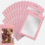 Buy Homarket® 100 Pieces Mylar Bags Smell Proof Bags Resealable Storage Bag with Clear Window Packaging Foil Pouch Bags (pink 14X20cm）GC2476A in UAE