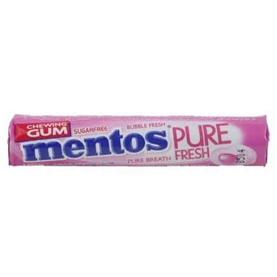 Mentos Sugarfree Pure Fresh, Bubble Fresh, 24 x 15.5 g