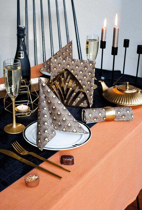 Ambiente Large Mira Petrol Napkins