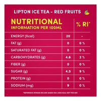 Lipton Red Fruits Ice Tea Non-Carbonated Low Calories Refreshing Drink 290ml Pack of 6