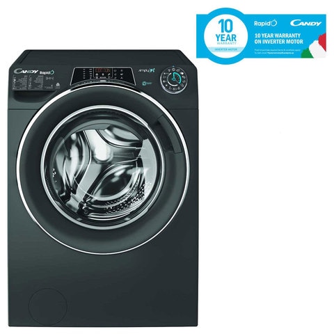 Candy Rapid'O Washer Dryer 9kg Wash + 6kg Dry - ROW4966DHRR/1-19 - 1400rpm - Anthracite - WiFi+BT - Steam Function - 6 Digit Display