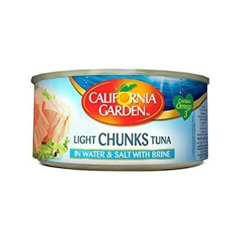 California Garden Light Solid Tuna In Water &amp; Salt With Brine 185g