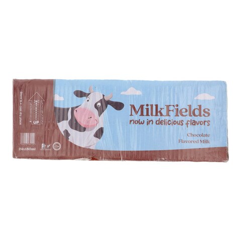 Milk Fields Chocolate Flavoured Milk 180 ml (Pack of 24)