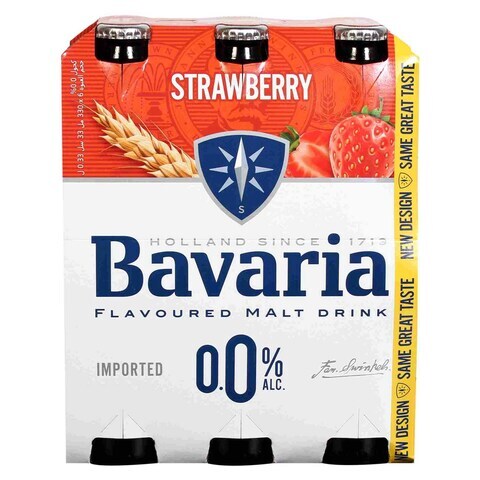 Bavaria Holland Non-Alcoholic Malt Strawberry Drink 330ml Pack of 6