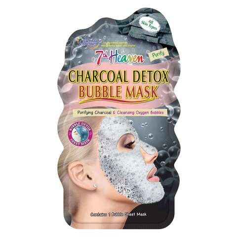 Montagne Jeunesse 7th Heaven Charcoal Detox Bubble Sheet Mask White