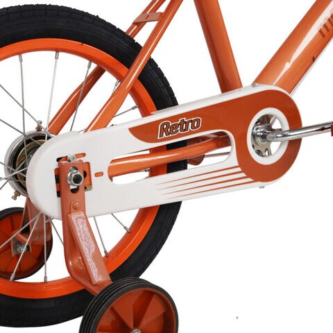 Orange bike clearance with training wheels