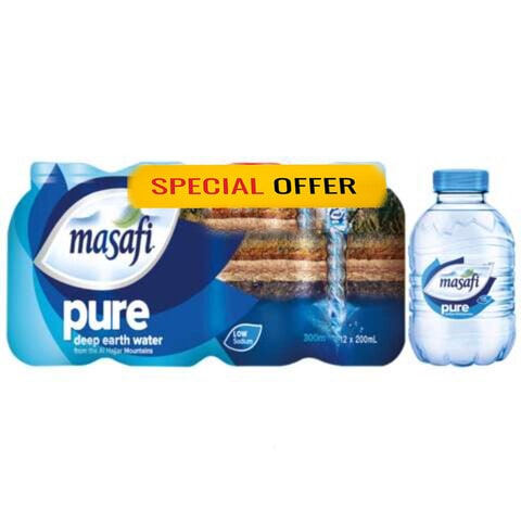 Buy Masafi Cute Pure Drinking Water 200ml Pack of 12 in UAE