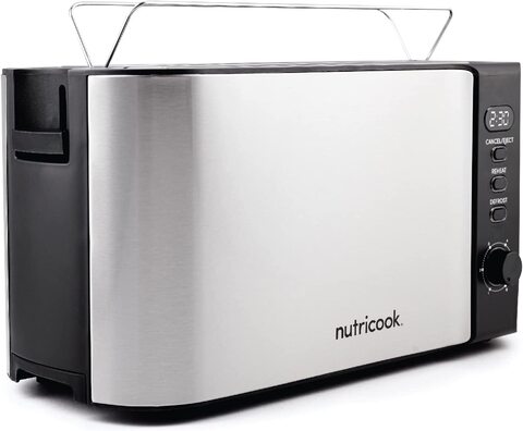 Nutricook Digital 2-Slice Toaster with LED Display, Stainless