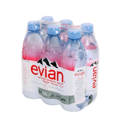 Mineral water Evian bottle 6 L on