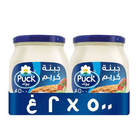 Buy Puck Cream Analogue Cheese Spread 500g  2 Pieces in Saudi Arabia