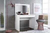 PAN Home Home Furnishings Blush Dressing Table With Mirror