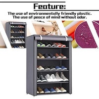 5-Layer Dustproof Large Size Non-Woven Fabric Shoes Rack Shoes Organizer Home Bedroom Dormitory Shoe Racks Shelf Cabinet