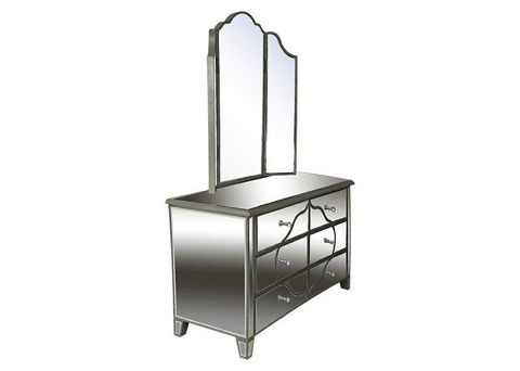 Mirrored on sale dresser table